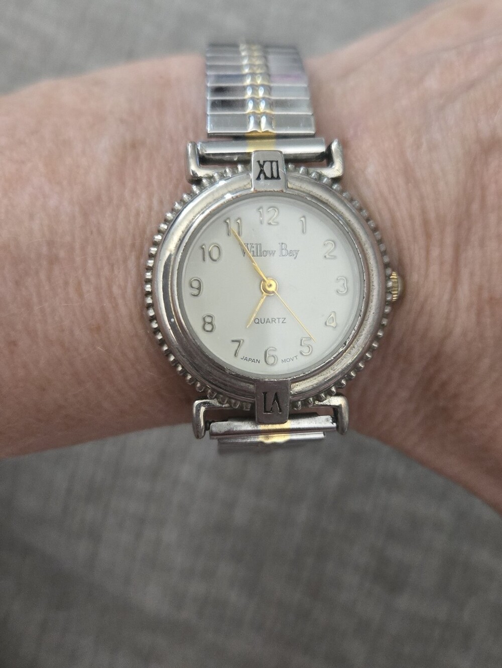 Willow Bay Gold & Silver Tone Women's Stretch Band Watch